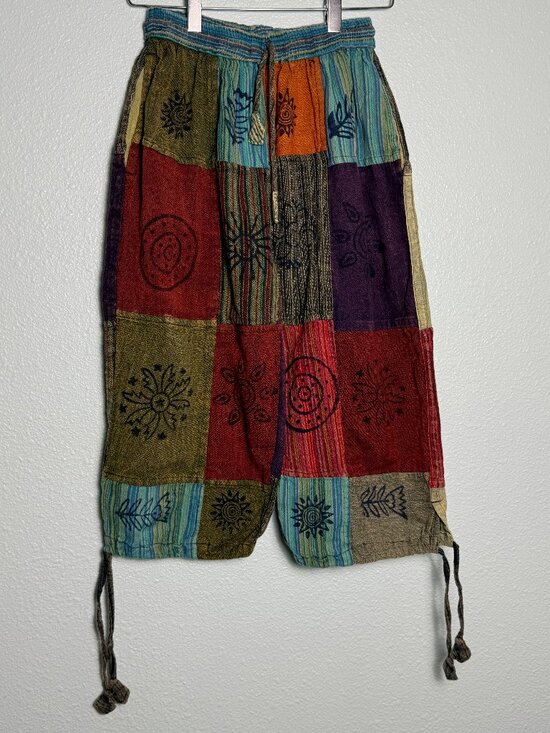 Pants - Nepal Boho Patchwork Harem Pants Size Small Medium